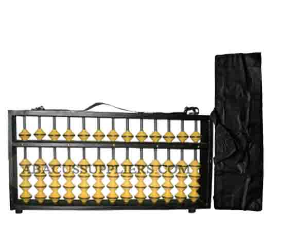 13 Rod Black Display Abacus with Bag