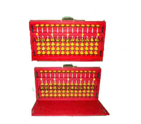 13 Rod Yellow Display Abacus with Suitcase